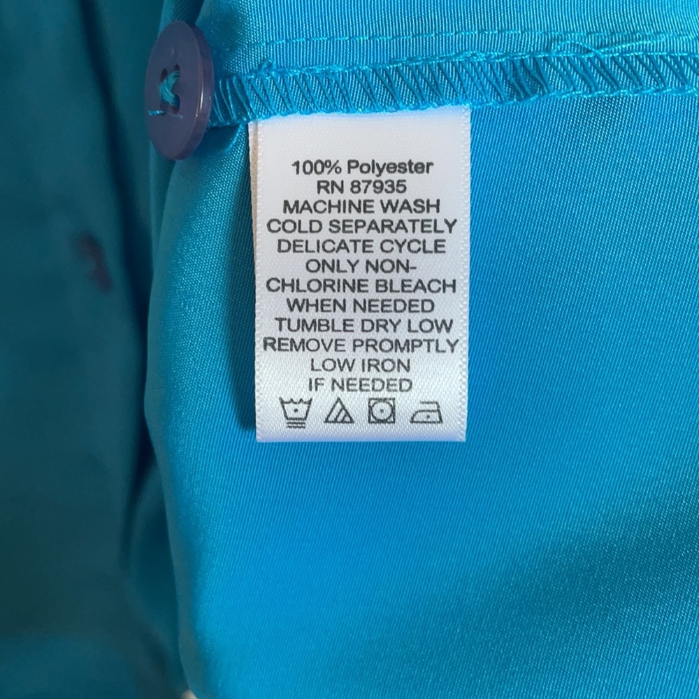 Blue Button Down Top - Picture 4 of 4